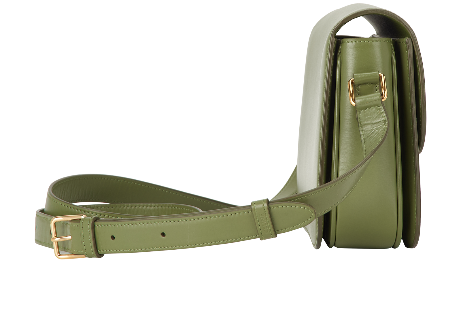 Teen Triomphe Crossbody, &pound;1,500, Handbags, Green, Leather, Side view